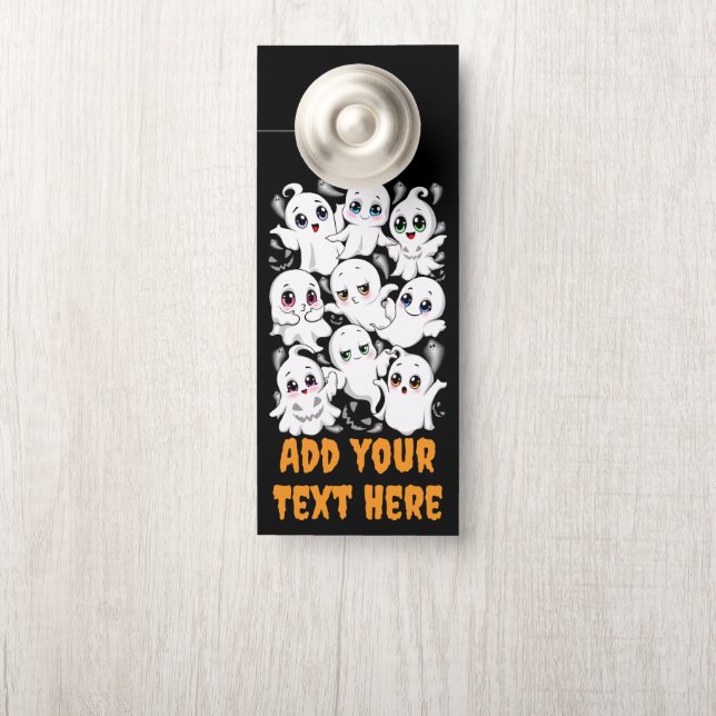Baby Ghosts Spooky Cute Halloween Mood Door Hanger (On Knob)