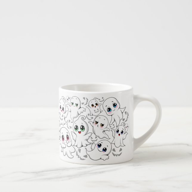 Baby Ghosts Spooky Cute Halloween Mood Espresso Cup (Right)