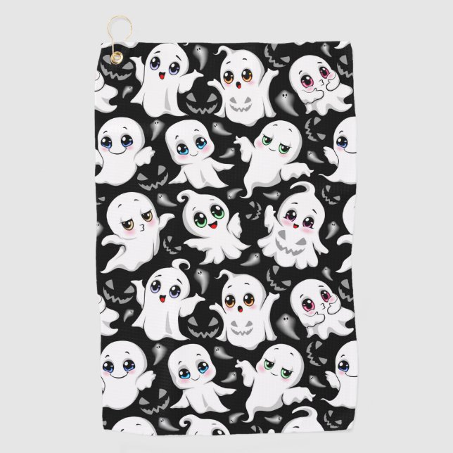 Baby Ghosts Spooky Cute Halloween Mood Golf Towel (Front)