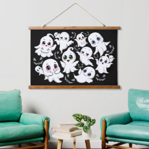 Baby Ghosts Spooky Cute Halloween Mood Hanging Tapestry