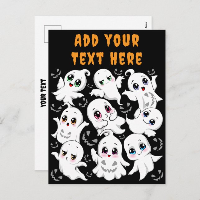 Baby Ghosts Spooky Cute Halloween Mood Holiday Postcard (Front/Back)