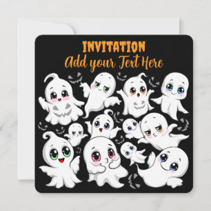 Baby Ghosts Spooky Cute Halloween Mood Invitation