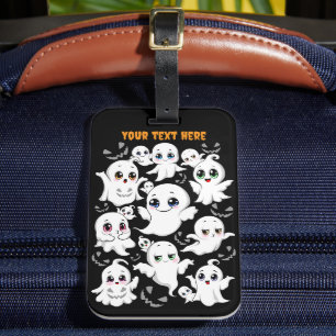 Baby Ghosts Spooky Cute Halloween Mood Luggage Tag