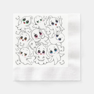Baby Ghosts Spooky Cute Halloween Mood Napkin