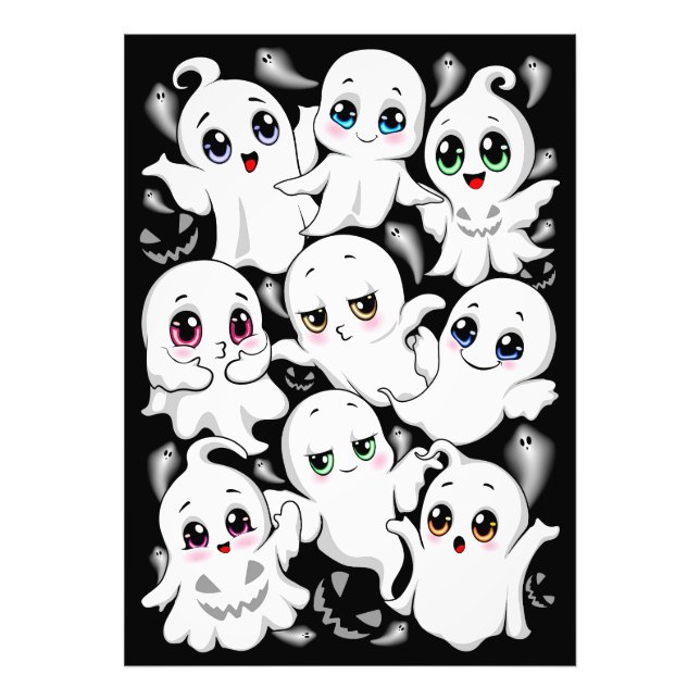 Baby Ghosts Spooky Cute Halloween Mood Photo Print (Front)