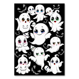 Baby Ghosts Spooky Cute Halloween Mood Table Number