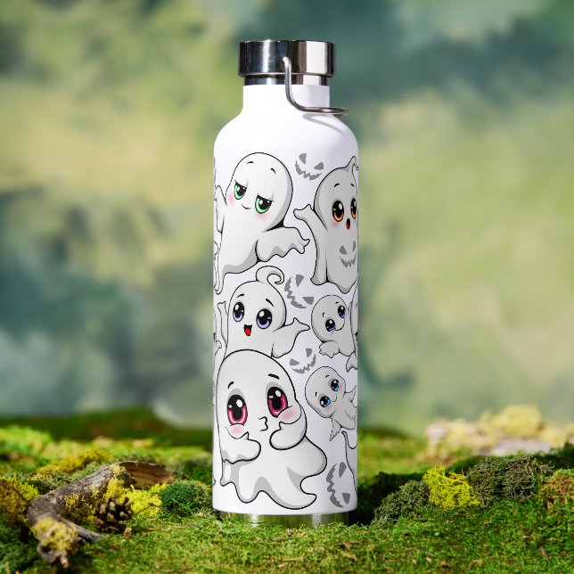Baby Ghosts Spooky Cute Halloween Mood Water Bottle (Outdoor)