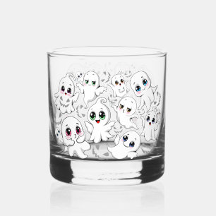 Baby Ghosts Spooky Cute Halloween Mood Whiskey Glass