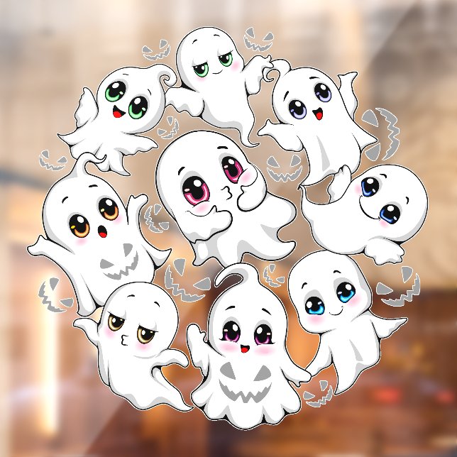 Baby Ghosts Spooky Cute Halloween Mood Window Cling (Sheet 2)