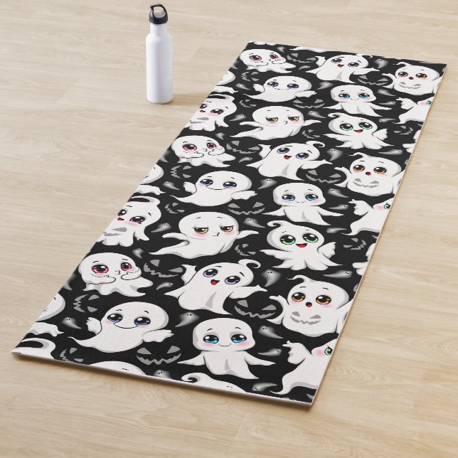 Baby Ghosts Spooky Cute Halloween Mood Yoga Mat (In Situ)