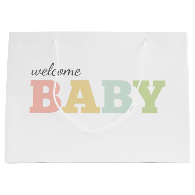 Baby gift bag, gender neutral, large bag (Front)