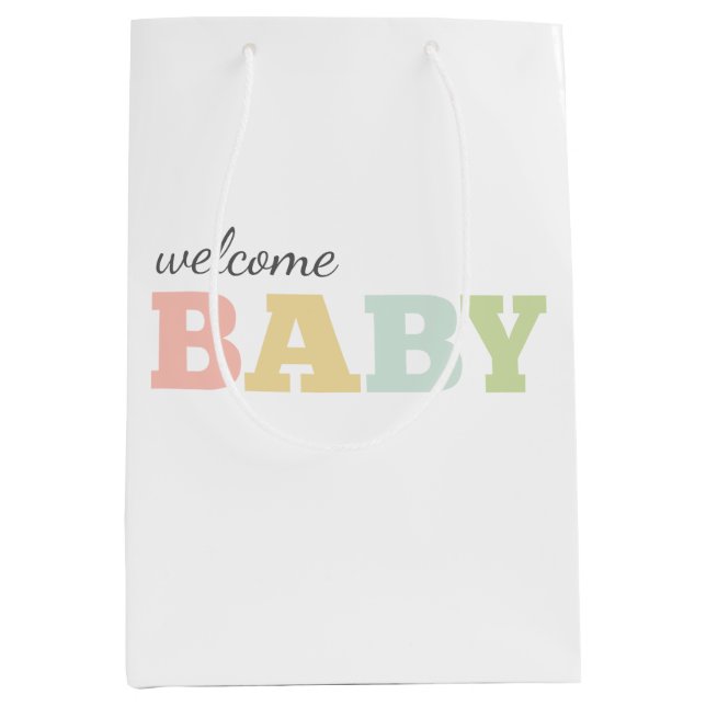 Baby gift bag, gender neutral, medium medium gift bag (Front)