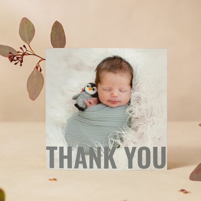 Baby Gift Modern Thank You Newborn Baby Shower (Creator Uploaded)