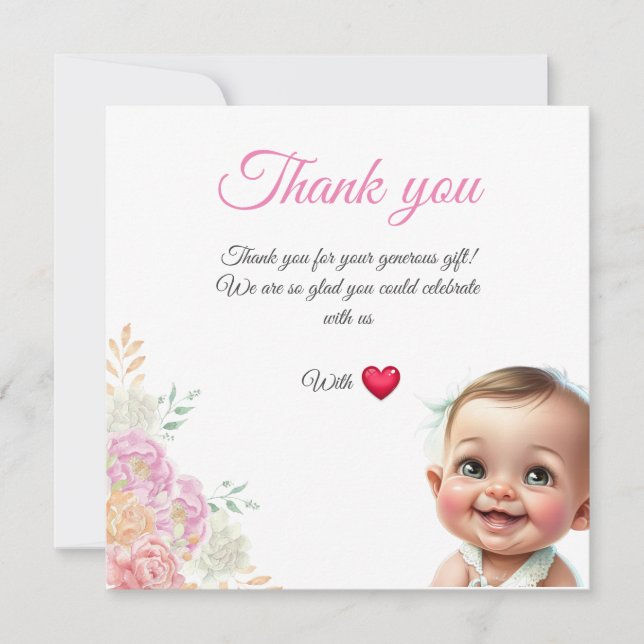 Baby Gift Thank You Card (Front)