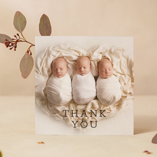 Baby Gift Thank You Triplets Newborn Baby Shower (Creator Uploaded)