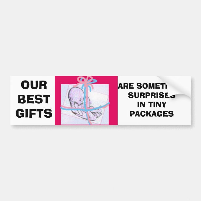baby giftwrapped bumper sticker (Front)