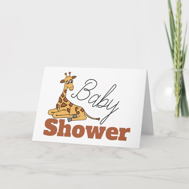 Baby Giraffe, Baby Shower Invitation (Front)