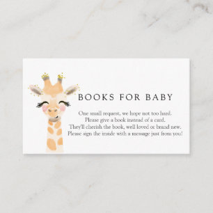 Baby Giraffe Books for Baby Enclosure Card