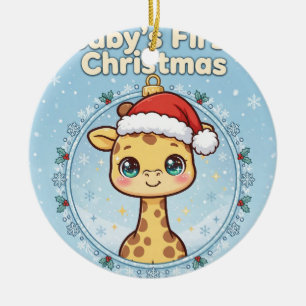 Baby Giraffe Christmas Ornament — Baby's First Chr