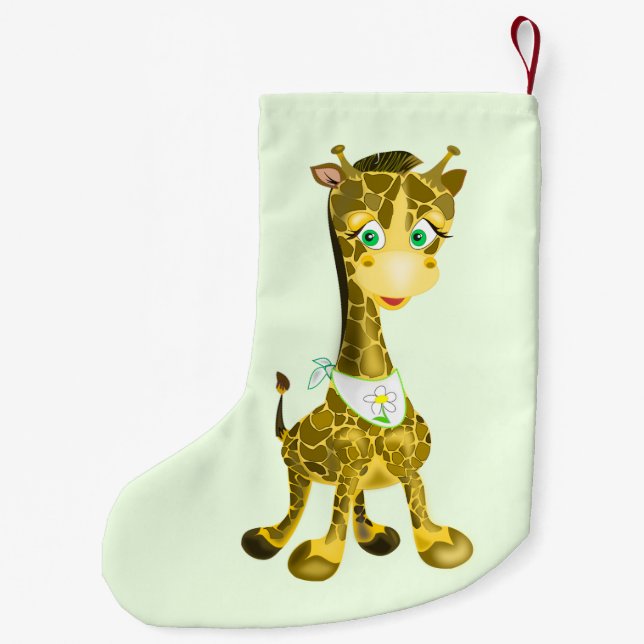 Baby Giraffe Christmas Stocking - Customisable (Back)