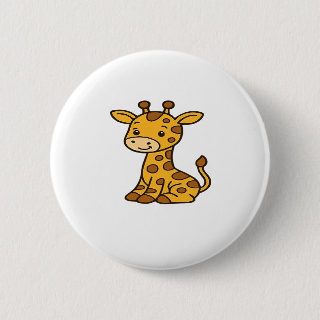 baby giraffe Classic T-Shirt 6 Cm Round Badge (Front)