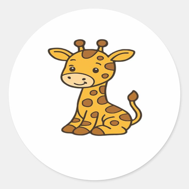 baby giraffe Classic T-Shirt Classic Round Sticker (Front)