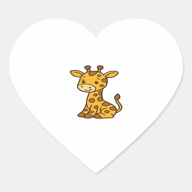 baby giraffe Classic T-Shirt Heart Sticker (Front)