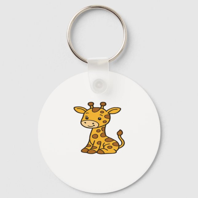 baby giraffe Classic T-Shirt Key Ring (Front)