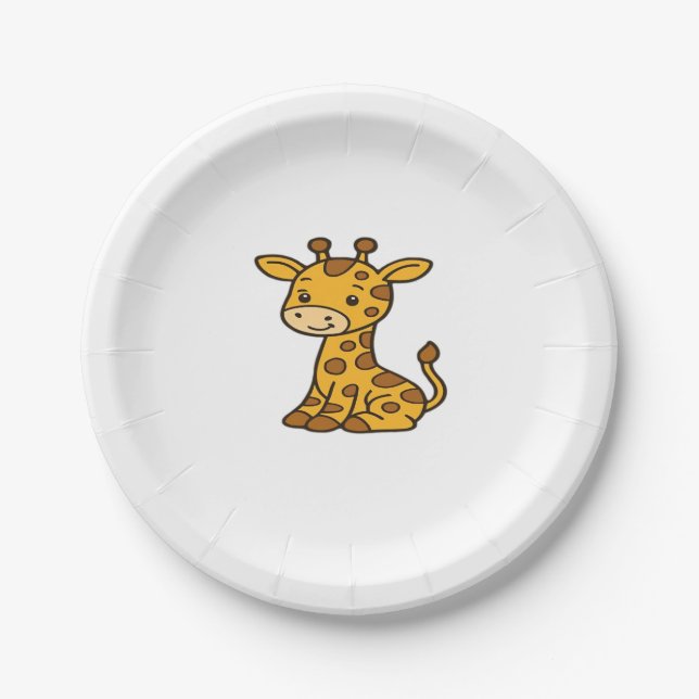 baby giraffe Classic T-Shirt Paper Plate (Front)