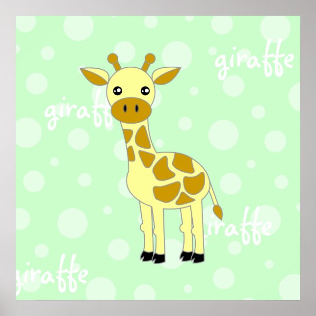Baby Giraffe Cute Poster / Print (Front)