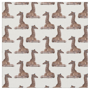 Baby Giraffe Frenzy Fabric (Choose Your Colour)