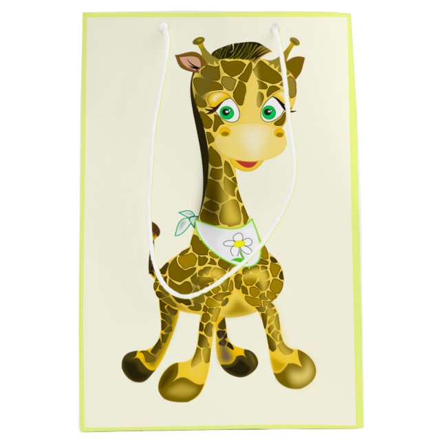 Baby Giraffe Gift Bag - Your Colours (Front)
