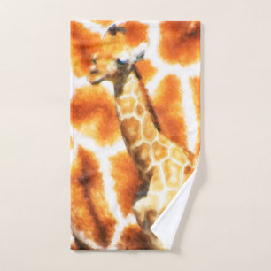 Baby Giraffe Hand Towel