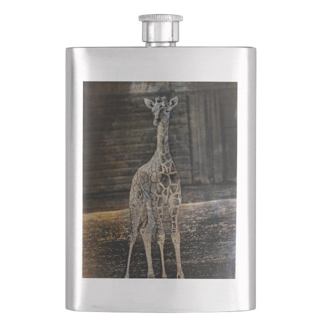 Baby Giraffe Hip Flask (Front)