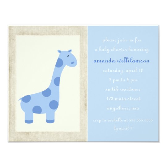 Baby Giraffe Invitation