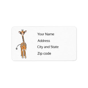 Baby Giraffe Label