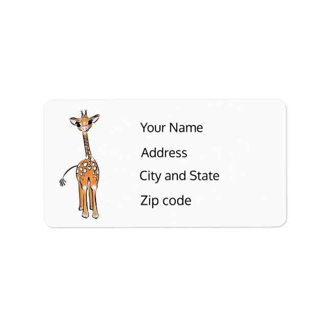 Baby Giraffe Label (Front)