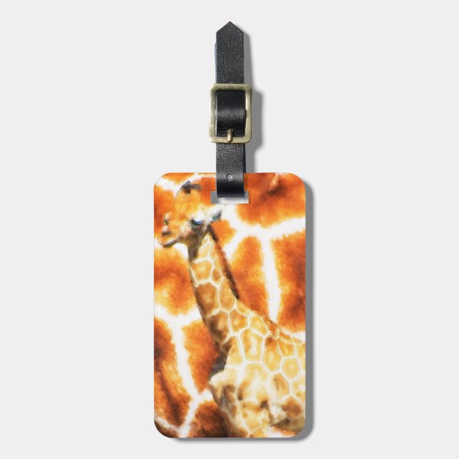 Baby Giraffe Luggage Tag (Front Vertical)