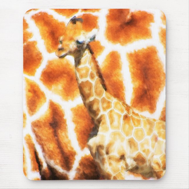 Baby Giraffe Mouse Mat (Front)