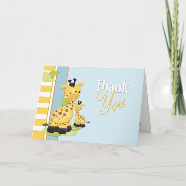 Baby Giraffe Thank You Card (Front)