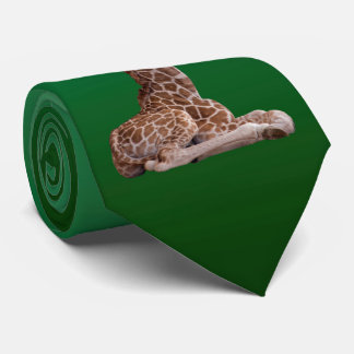 Baby Giraffe Tie (Light/Dark Green)