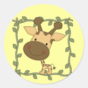 Baby Giraffe Tshirts and Gifts Classic Round Sticker
