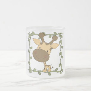 Baby Giraffe Tshirts and Gifts Frosted Glass Coffee Mug