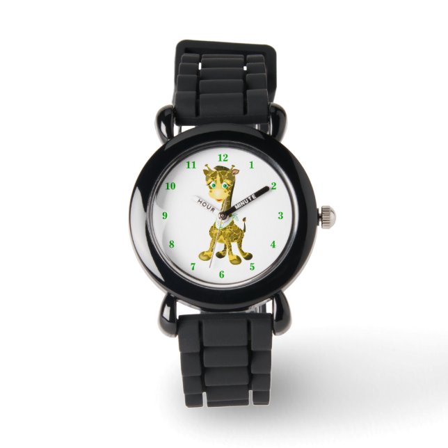 Baby Giraffe Watch - Your Numbers Colour and Font (Front)