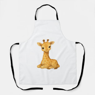 Baby Giraffe Watercolor Print – Nursery Wall Art O Apron