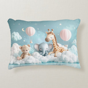 Baby Giraffe with all his friends Decorative Cushion