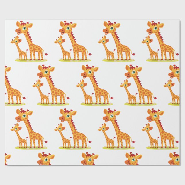 Baby Giraffe Wrapping paper (Flat)