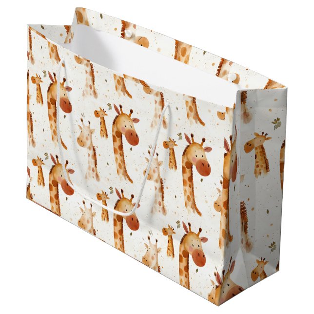 Baby Giraffes  Large Gift Bag (Front Angled)