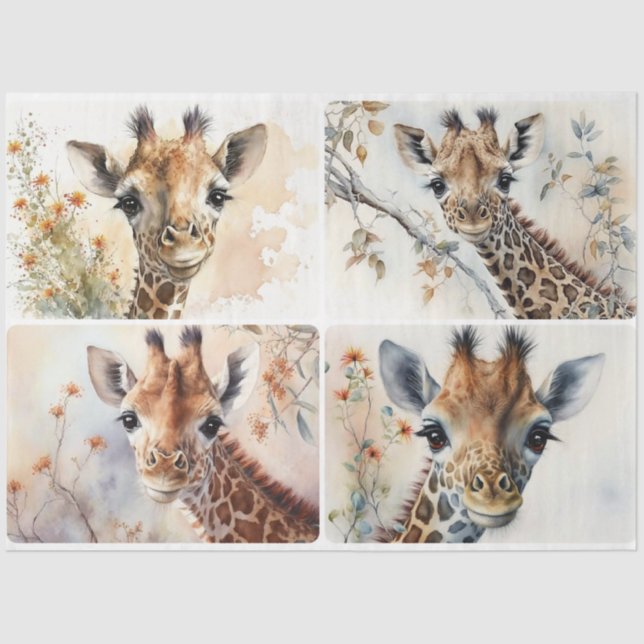 Baby Giraffes Tissue Paper (Front)