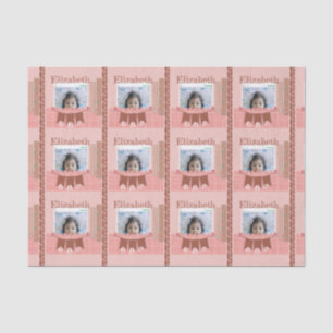 Baby Girl 1st Birthday Pink Scrapbook Tissue Paper